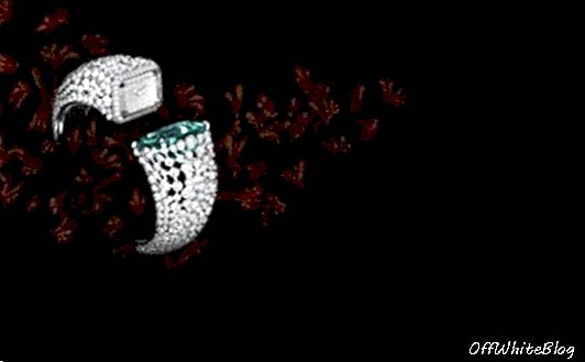 Het Cartier groene beryl en diamanten horloge