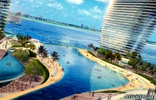 Rooftop lagoon Resorts World Miami