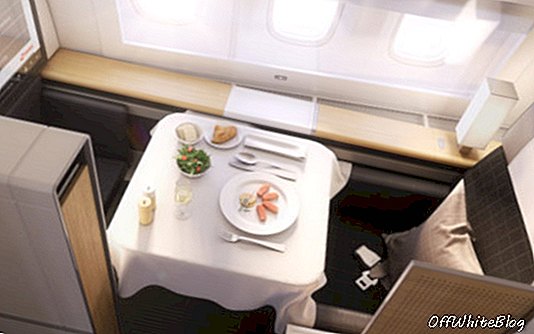 Zwitsers Boeing 777-300ERs eerste klas diner