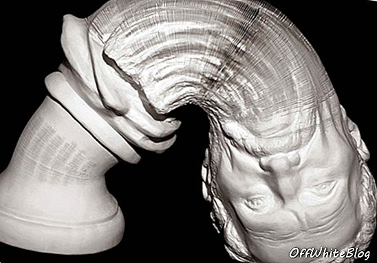 Li Hongbo Bust Of Michelangelo Paper 50x20x25cm 2012 2