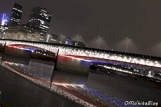 Ain-jokea ei ole tarpeeksi valoa / Les Éclairagistes Associés yhdessä ecqin ja Federico Pietrella kanssa. Lontoon silta. © MRC ja Les Éclairagistes Associés
