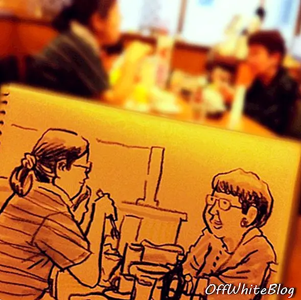 도쿄 5의 일상 장면 스케치