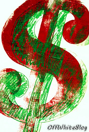 _Dollar Sign_ por Andy Warhol, 1982, 47 x 44.5 cm, en lino-r50