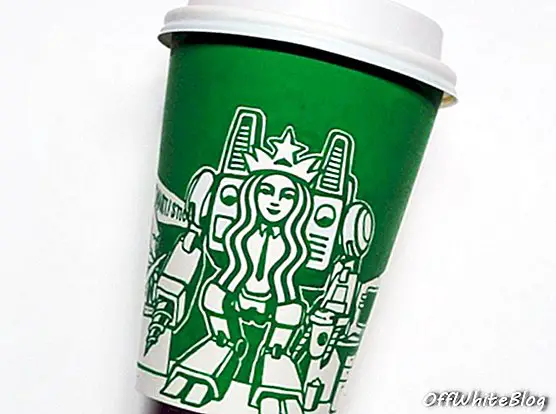 Ilustrowane przez artystę Puchary Starbucks Soo Min Kim Designboom 16