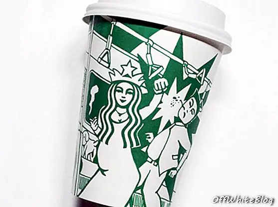 Ilustrované Poháre Starbucks Pohára Soo Min Kim Designboom 09