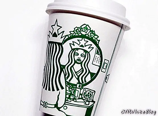 Ilustrowane przez artystę Puchary Starbucks Soo Min Kim Designboom 14