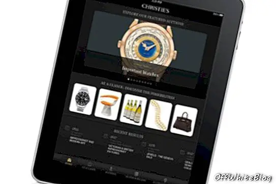 Christieho aukční aplikace pro iPad