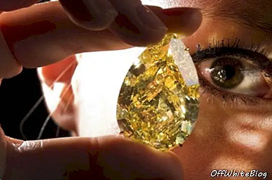Gele Sun-Drop-diamant wordt verkocht voor $ 11 miljoen