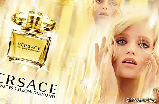 Campaña de fragancia de diamantes amarillos de Versace