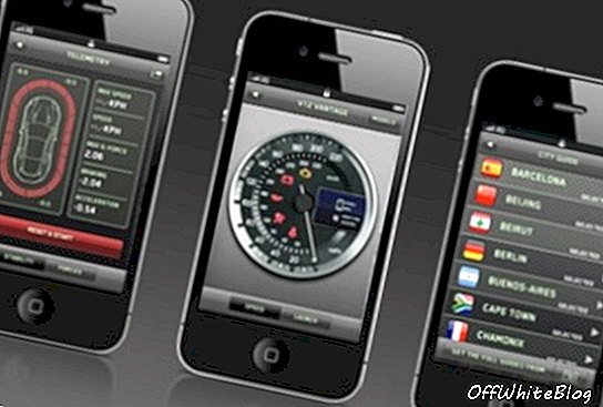 Aplikacija Aston Martin Experience iPhone