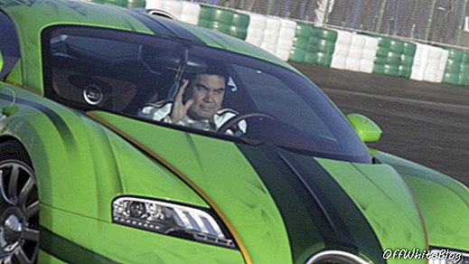 Turkmenistanin presidentti kilpailee voittoon Bugattissa