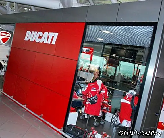 Ducati opent winkel op de luchthaven van Rome