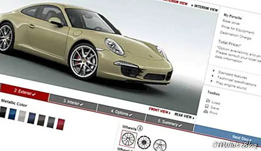 Personalização de carros on-line adotada pela Porsche, Ford