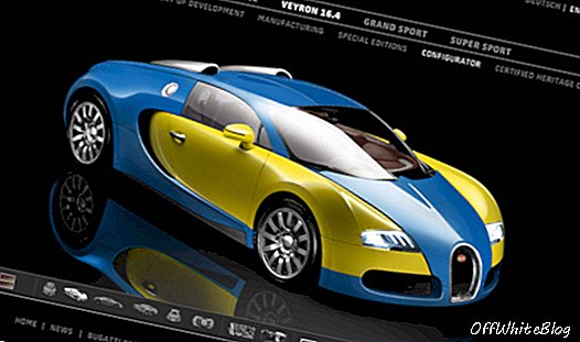 Bugatti Veyron tiešsaistes konfigurētājs