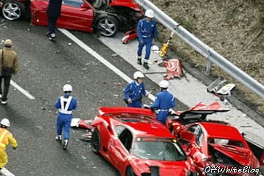 accident de voiture Ferrari
