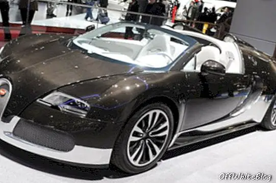 Bugatti Veyron Grand Sport sivý a modrý uhlík