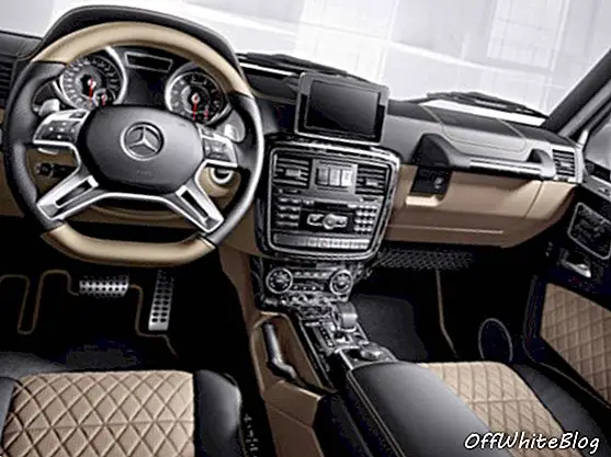 Mercedes-Benz G-Klasse, disainitootmine, Interjöör: designo Leder-liiv / must Mercedes-Benz G-Klasse, designo-valmistamine, vahepealne: designo nahkliiv / must