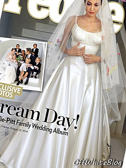 Prvý pohľad na Versace svadobné šaty Angeliny Jolie