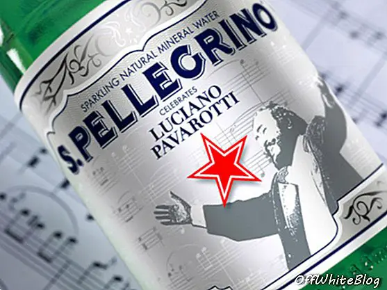 सैन पेलेग्रिनो सीमित संस्करण लुसियानो पवारोटी बोतल