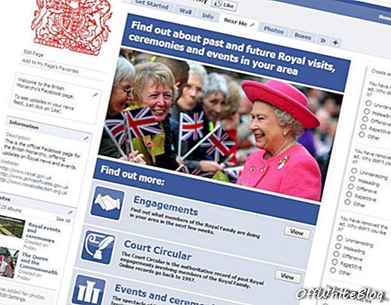 מלכת בריטניה אליזבת השנייה מצטרפת לפייסבוק
