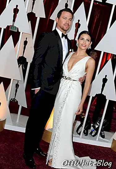 Aktör Channing Tatum ve eşi Jenna Dewan, 22 Şubat 2015'te Hollywood, California'da 87. Oscar için kırmızı halıya geliyor. AFP FOTOĞRAF / VALERIE MACON / AFP / VALERIE MACON