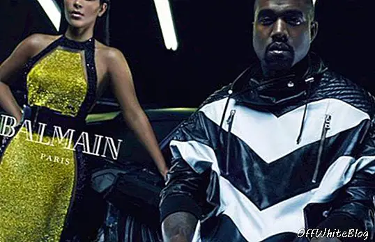 Kim Kardashian och Kanye West Balmain