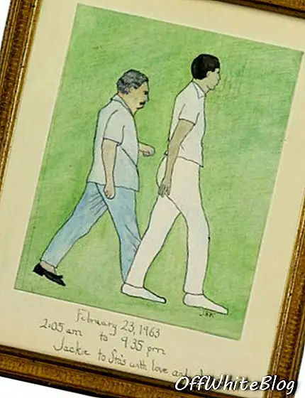 Jackie Kennedy wykonał oryginalny obraz Stasia Radziwiłła i Chucka Spaldinga jako prezent dla księcia Radziwiłła na pamiątkę wędrówki