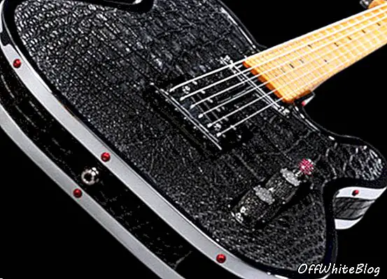 Custom $ 85000 Custom Diamond & Alligator Guitar