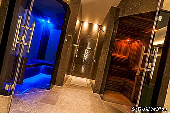 Aqua platinum luxe home spa installatie van hete sauna en koele bio-sauna