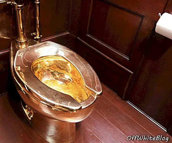 Maurizio Cattelan, une toilette en or massif de 6 millions de dollars volée au palais de Blenheim