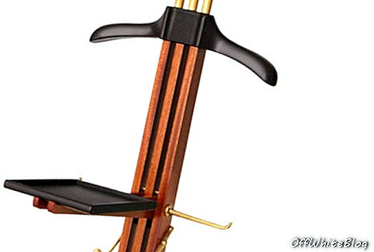 Hermes Mahogany and Leather Valet Stand