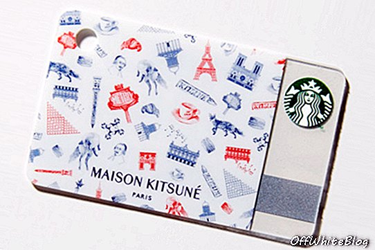 Cartão Maison Kitsune x Starbucks para a GQ Japan