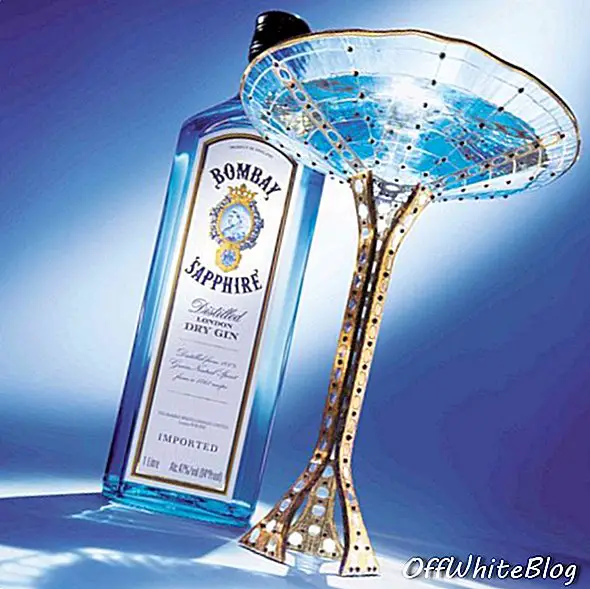 Plemeniti koktajl kozarec Bombay Sapphire v vrednosti 25 tisoč dolarjev