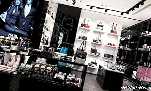 Karlo Lagerfeldo Londono parduotuvės interjeras