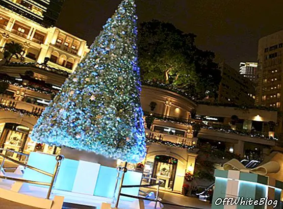 טיפאני מדליק את עץ חג המולד שלהם בהונג קונג