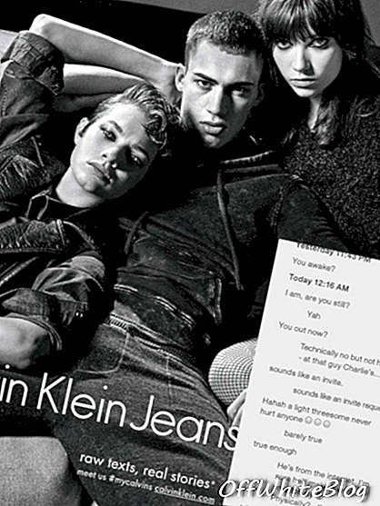 Nieuwe advertentiecampagne voor Calvin Klein Jeans, geïnspireerd op sexting