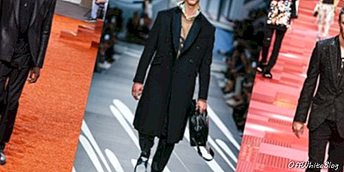 Din stânga: îmbrăcăminte pentru bărbați Ermenegildo Zegna, Prada, Dolce & Gabbana ss18