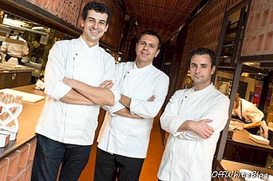 Chefs Mateu Casanas, Oriol Castro en Eduard Xatruch bij Disfrutar. | © Francesc Guillamet / Disfrutar