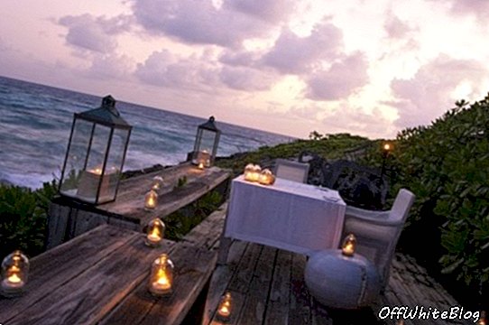 Noordereiland Seychellen buiten dineren