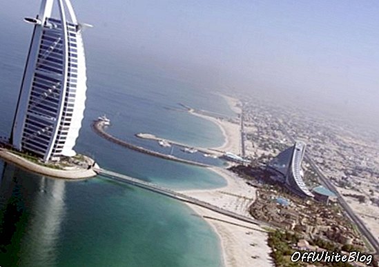 A légi felvétel a luxus Burj Al Arab
