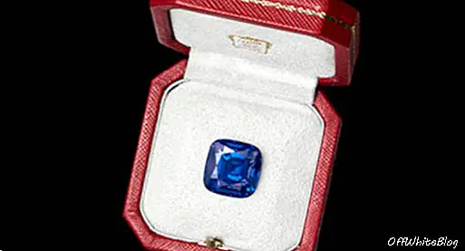 Koleksi Cartier Royal Cornflower safir biru 29,06 karat safir Kashmir