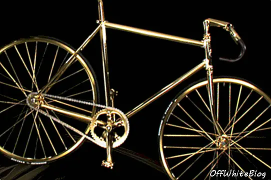 Swarovski Crystal och 24 k guldpläterad cykel
