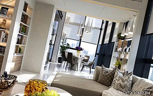 South Beach Residences: Plynulý tok obývacího prostoru do jídelny