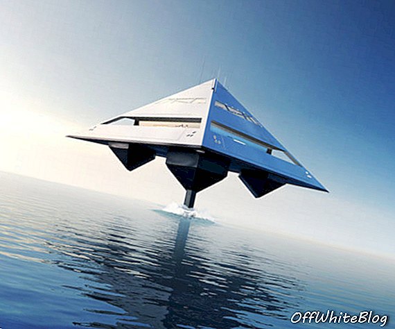 Flytande superyacht designad av Jonathan Schwinge: HYSWAS Tetrahedron Super Yacht