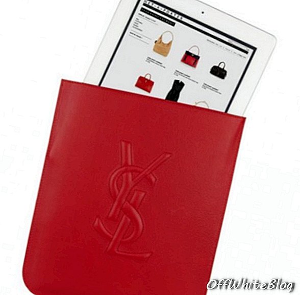 Yves Saint Laurent lengan iPad berwarna merah