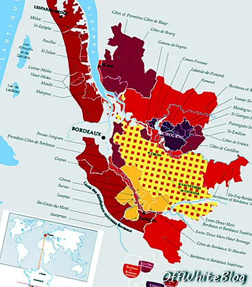 χάρτης κρασιού μπορντό