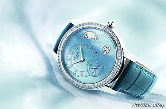 „Glashütte Original PanoMatic Luna“: blyškiai mėlynas laikrodis