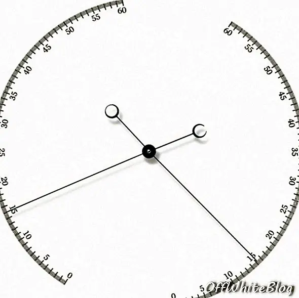 Tipik rattrapante kronograflarının aksine, buradaki iki el asla örtüşmez, daha çok kadrandaki bireysel yolları izler