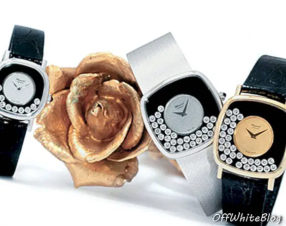 Os relógios Happy Diamonds originais da Chopard em 1976.